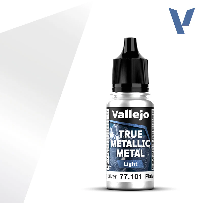 VALLEJO TRUE METALLIC METAL LIGHT STERLING SILVER 18ML