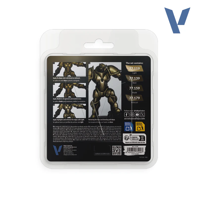 VALLEJO TRUE METALLIC METAL PAINT SET AGED METAL (4 COLORS) - Image 2