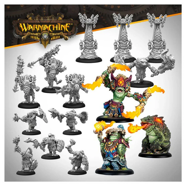 WARMACHINE SOUTHERN KRIELS FIRE TONGUE WARRIORS COMMAND CADRE