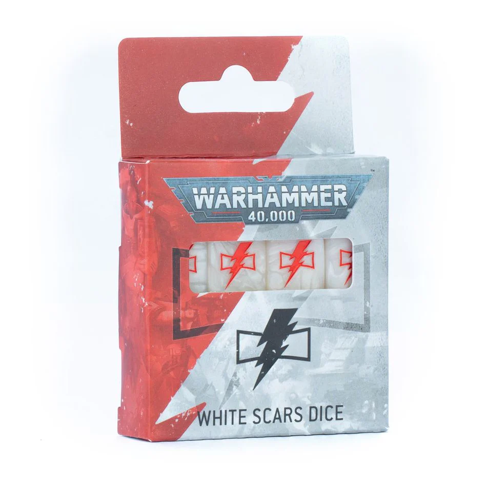 WHITE SCAR DICE SET