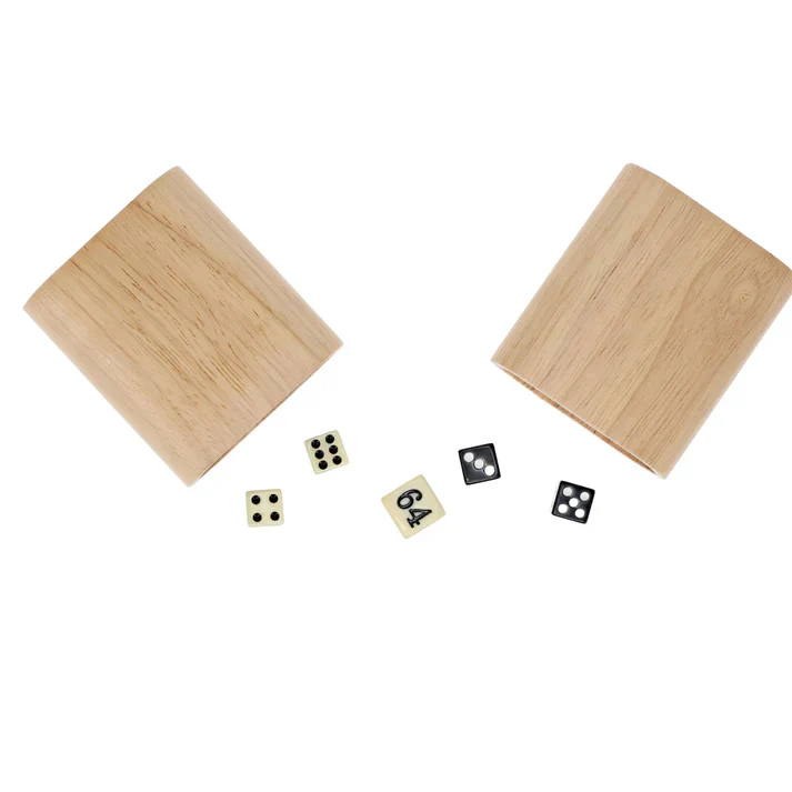 WOOD INLAY BACKGAMMON SET IN BEECHWOOD - Image 4