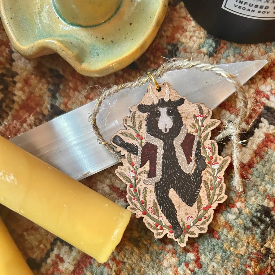 KRAMPUS WOODEN HOLIDAY ORNAMENT - Image 2