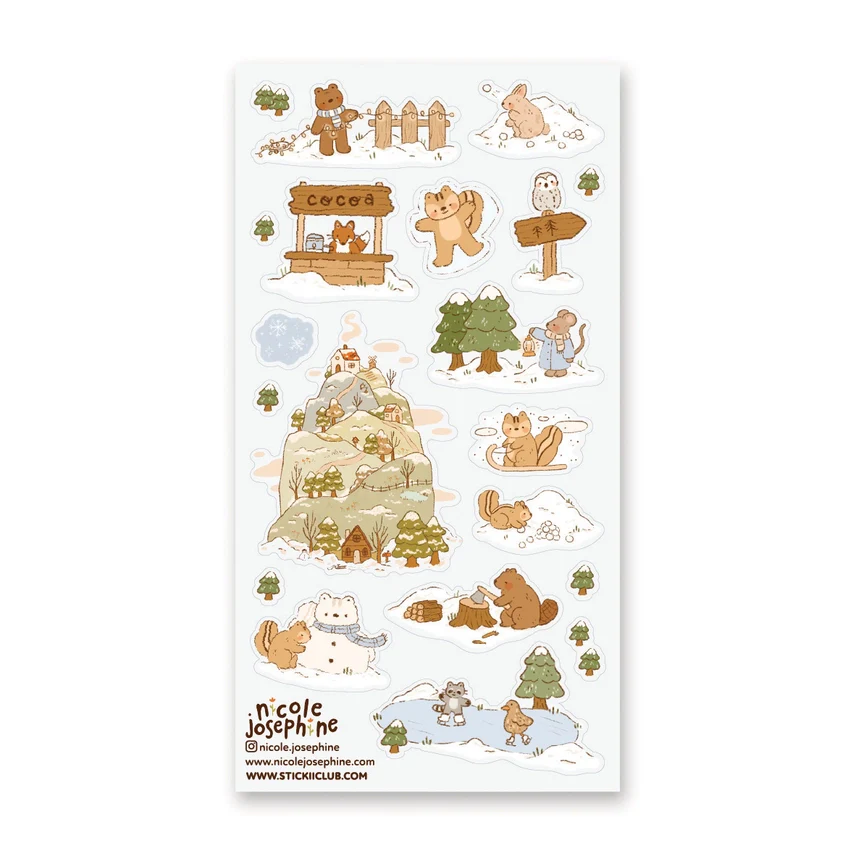 WOODLAND WINTER STICKER SHEET