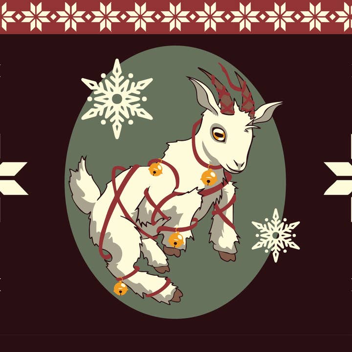 YULE GOAT CREW SOCKS BY FOOTCLOTHES - Image 3