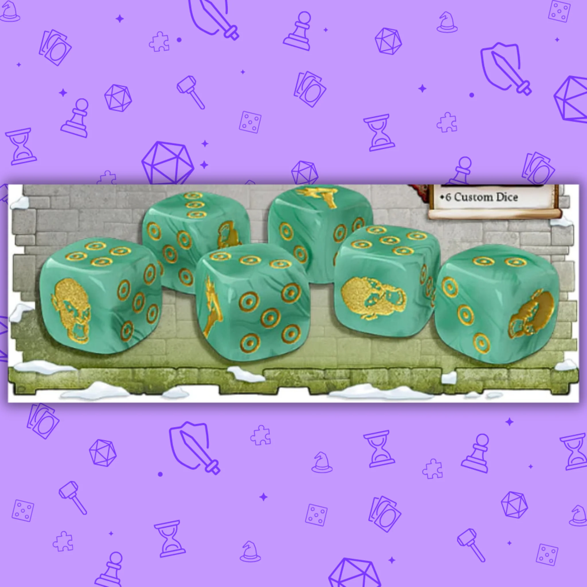 ZOMBICIDE WHITE DEATH JADE DICE (KICKSTARTER EXCLUSIVE)